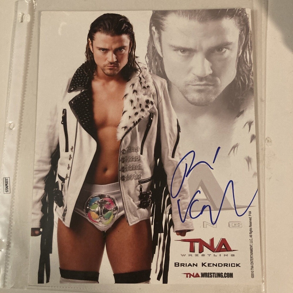 Brian Kendrick Authentic Signed 8x10‎ TNA Wrestling Promo Photo